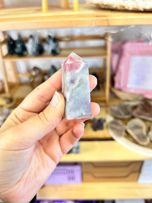Lepidolite x Pink Tourmaline Tower G