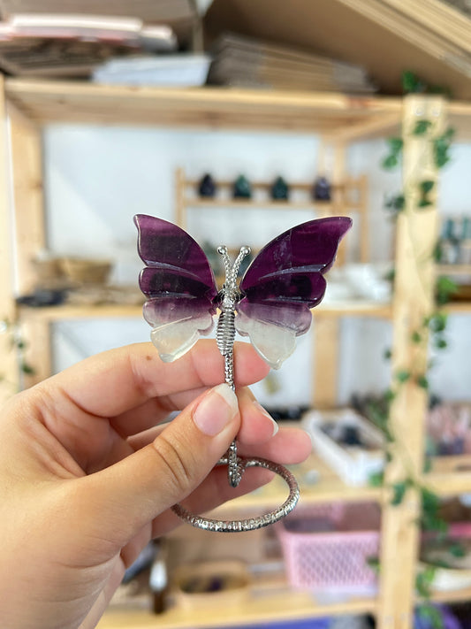 Fluorite Butterfly On Stand