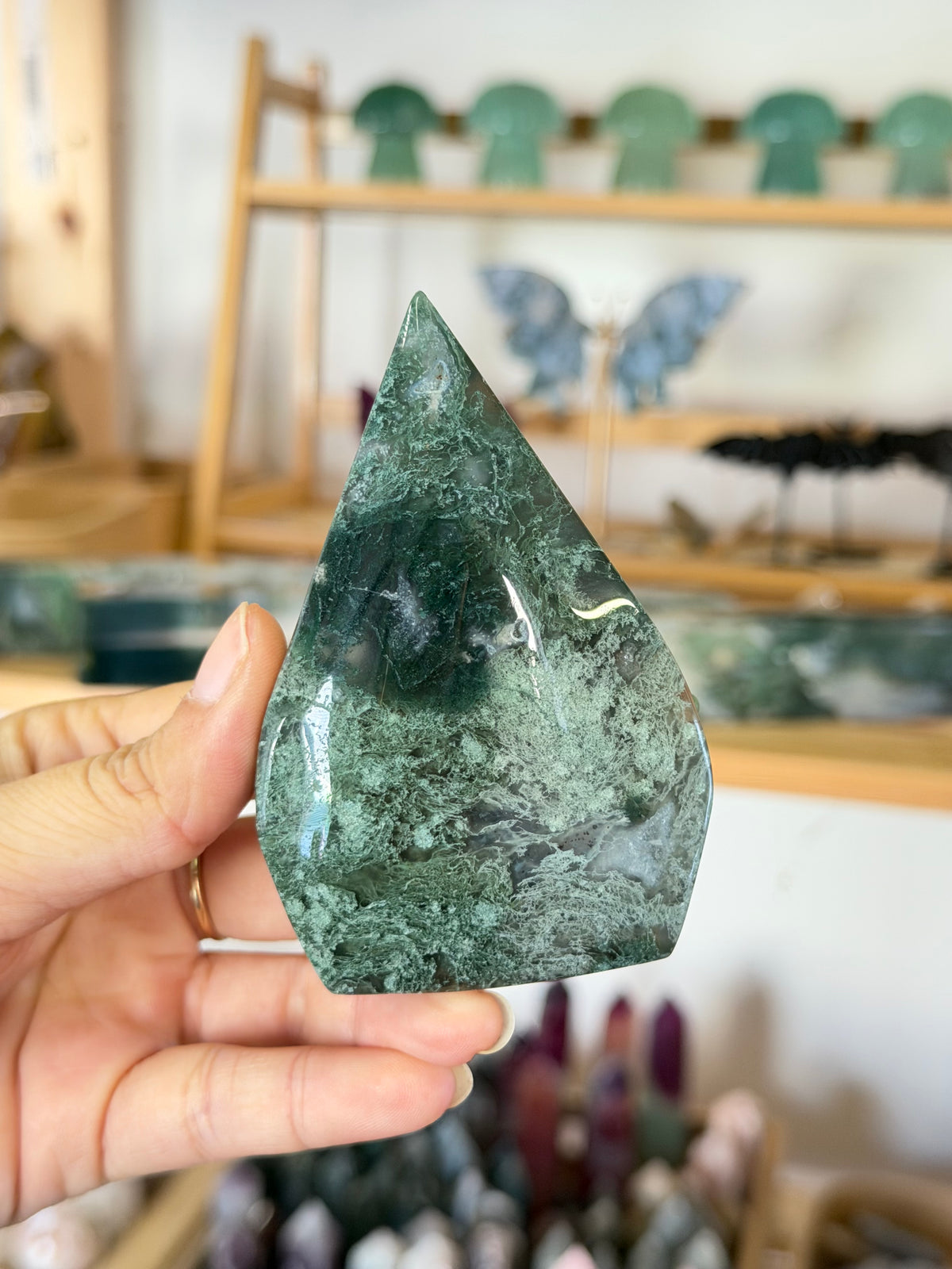 Moss Agate Flame | D