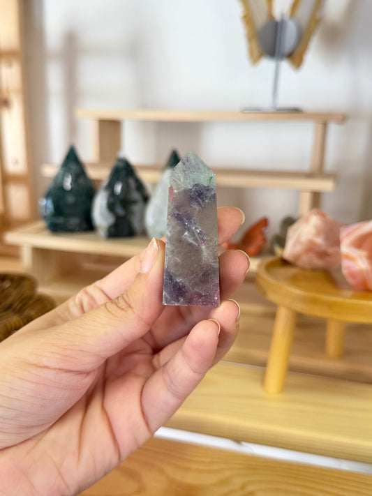 Lepidolite x Pink Tourmaline Tower E