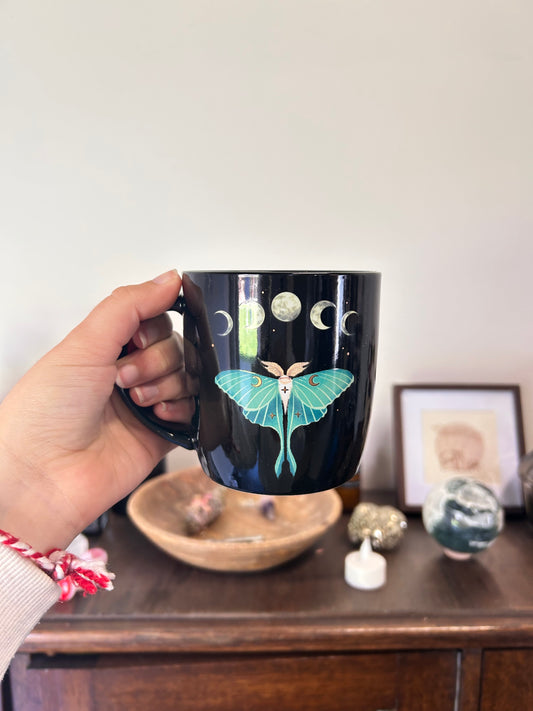 Moth With Moon Phases Mug