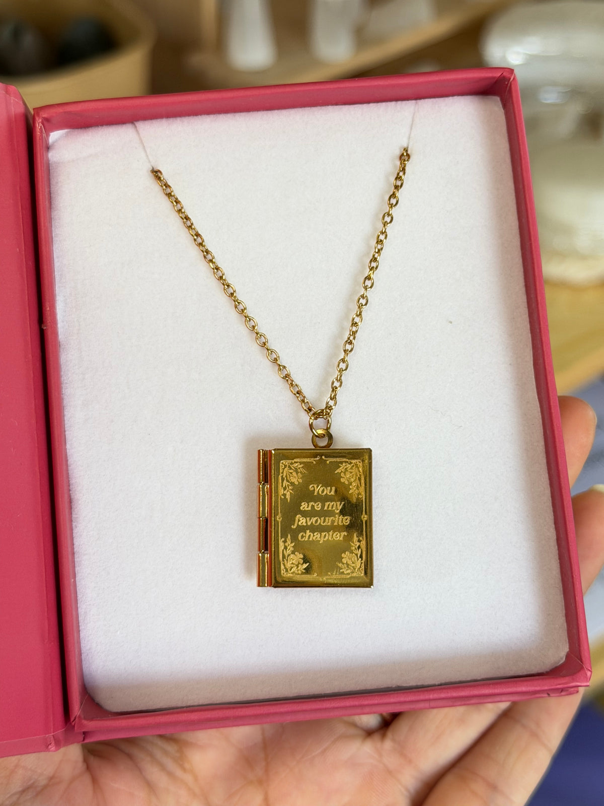 Book Locket Necklace