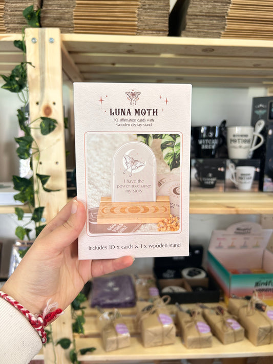 Moth Affirmation Cards With Stand