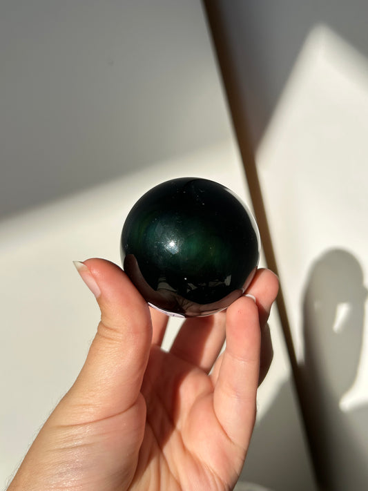 Rainbow Obsidian Sphere