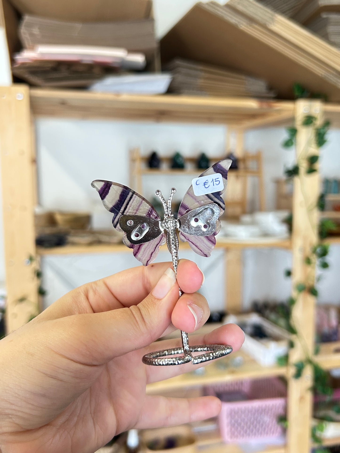Fluorite Butterfly On Stand