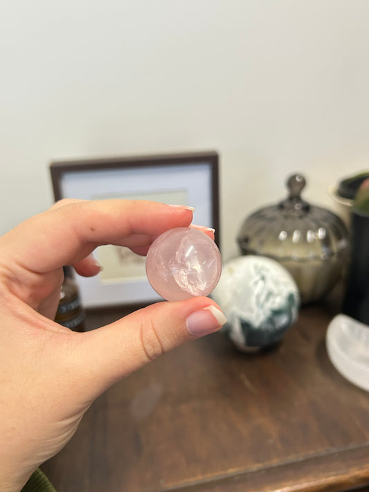 Mini Rose Quartz Sphere