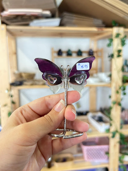 Fluorite Butterfly On Stand
