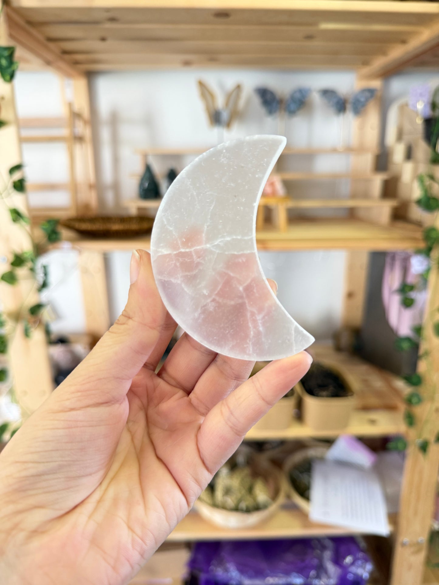 Selenite Moon Small