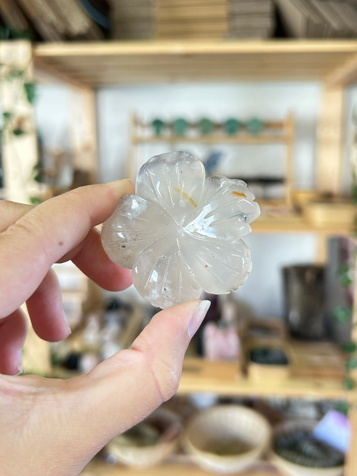 Flower Agate Flower Carving