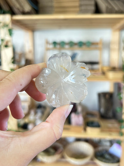 Flower Agate Flower Carving