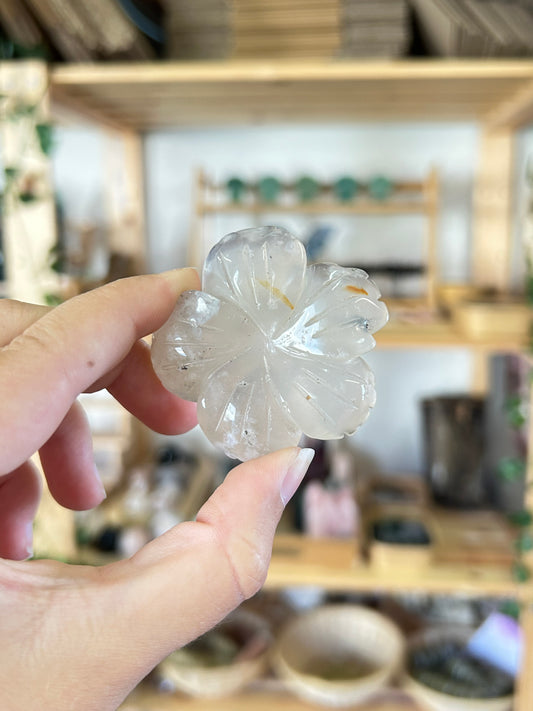 Flower Agate Flower Carving