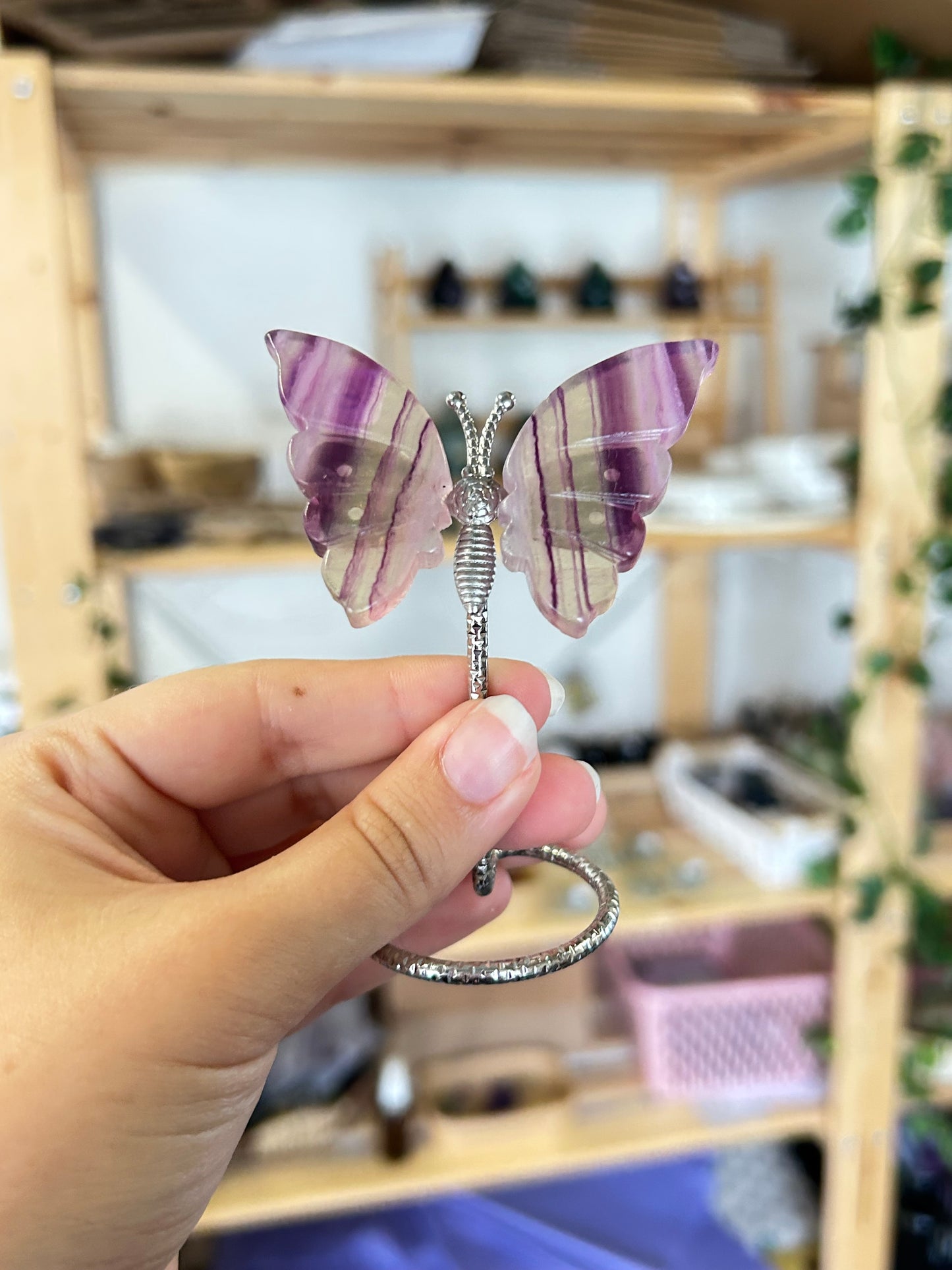 Fluorite Butterfly On Stand