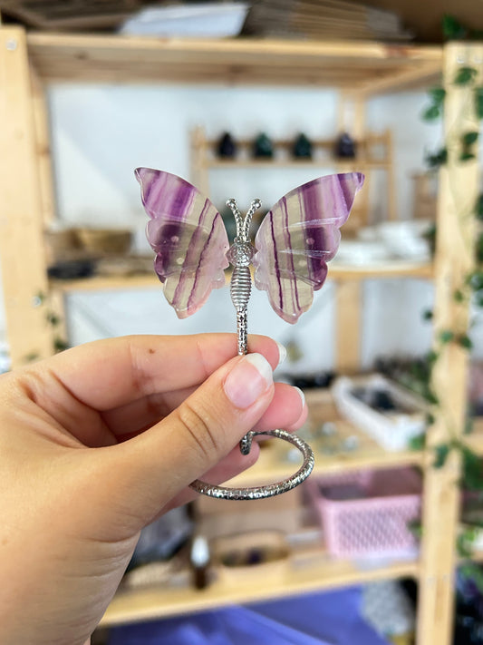 Fluorite Butterfly On Stand