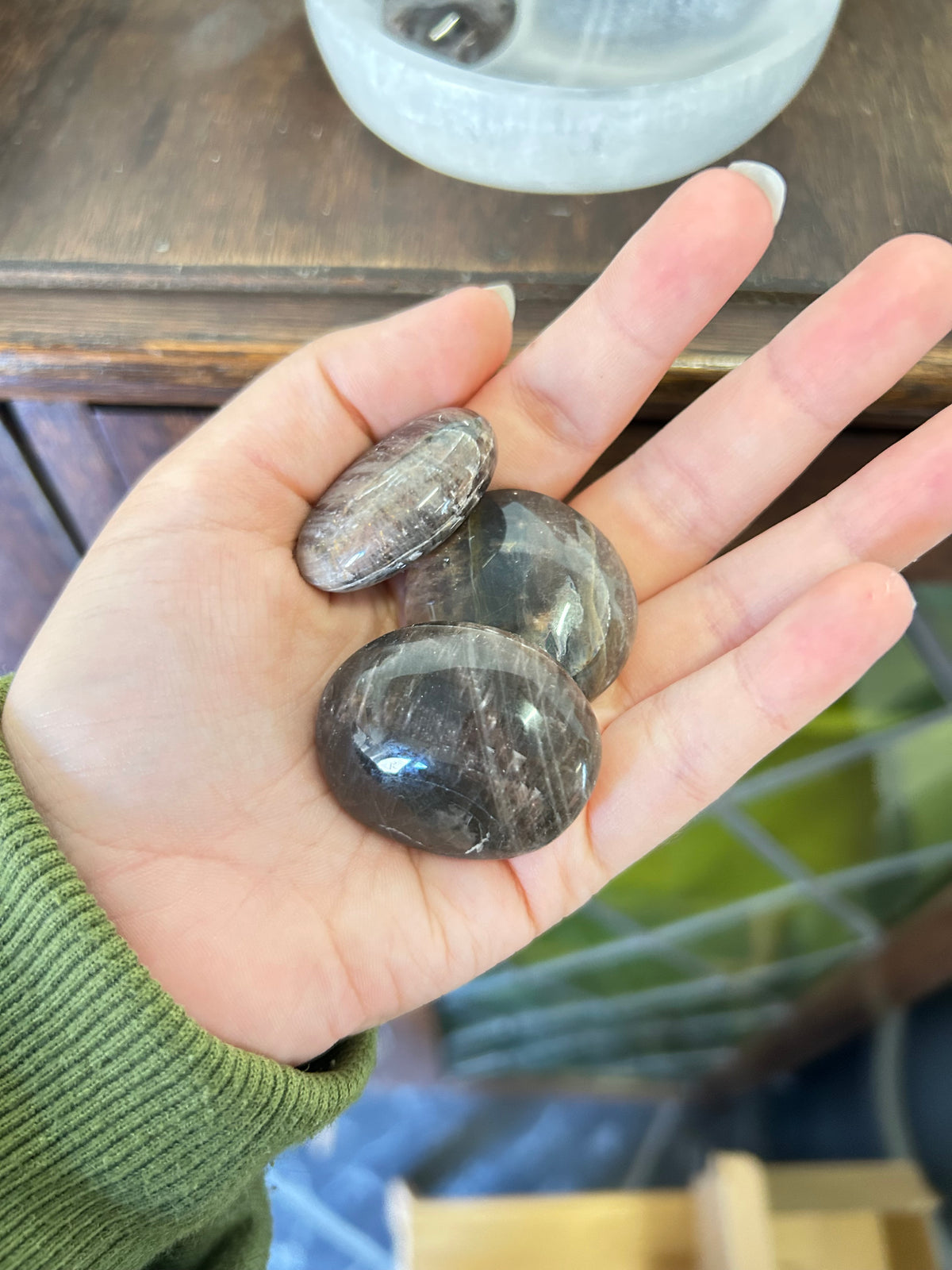 Black Moonstone Tumble