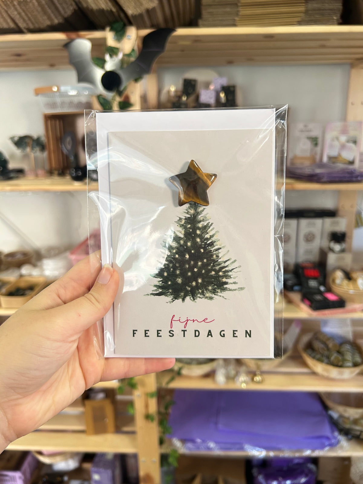 Feestdagen Kaart - Tijgeroog Ster