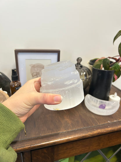 Selenite Tealight Holder