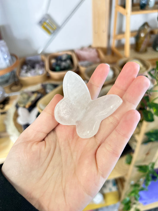 Clear Quartz Butterfly