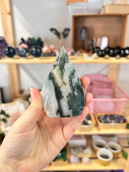 Moss Agate Flame - G
