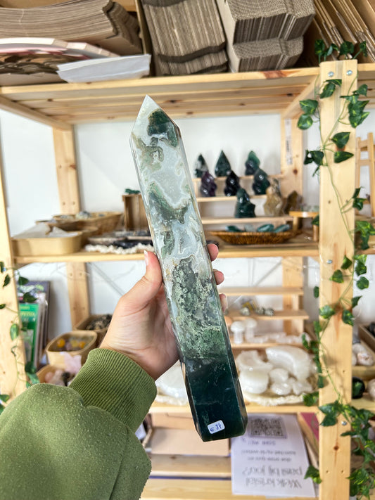 XL Moss Agate Tower