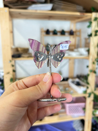 Fluorite Butterfly On Stand