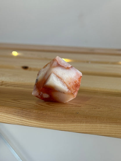 Carnelian Flower Agate Cube