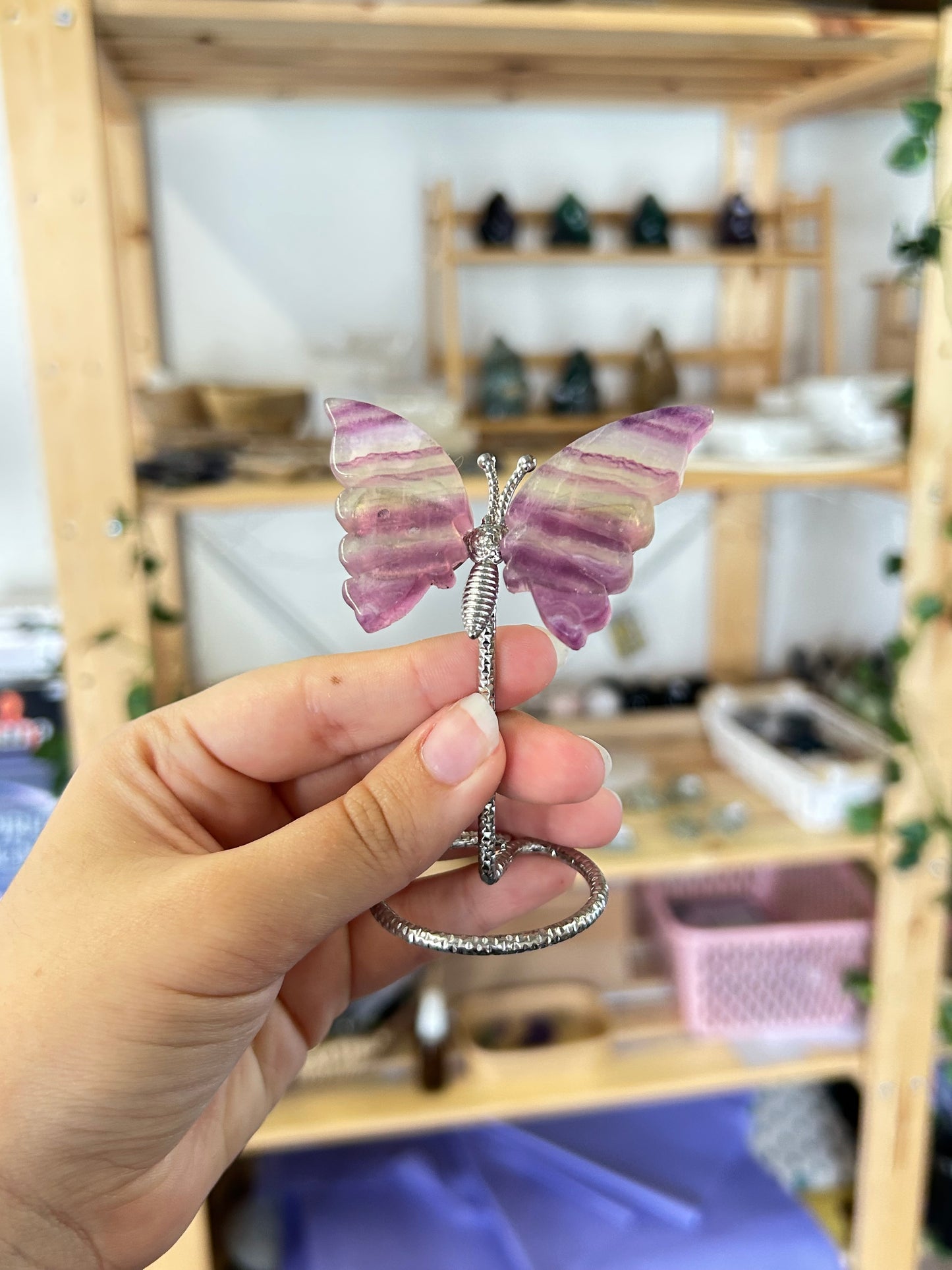 Fluorite Butterfly On Stand