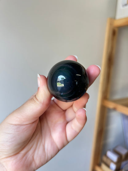 Rainbow Obsidian Sphere