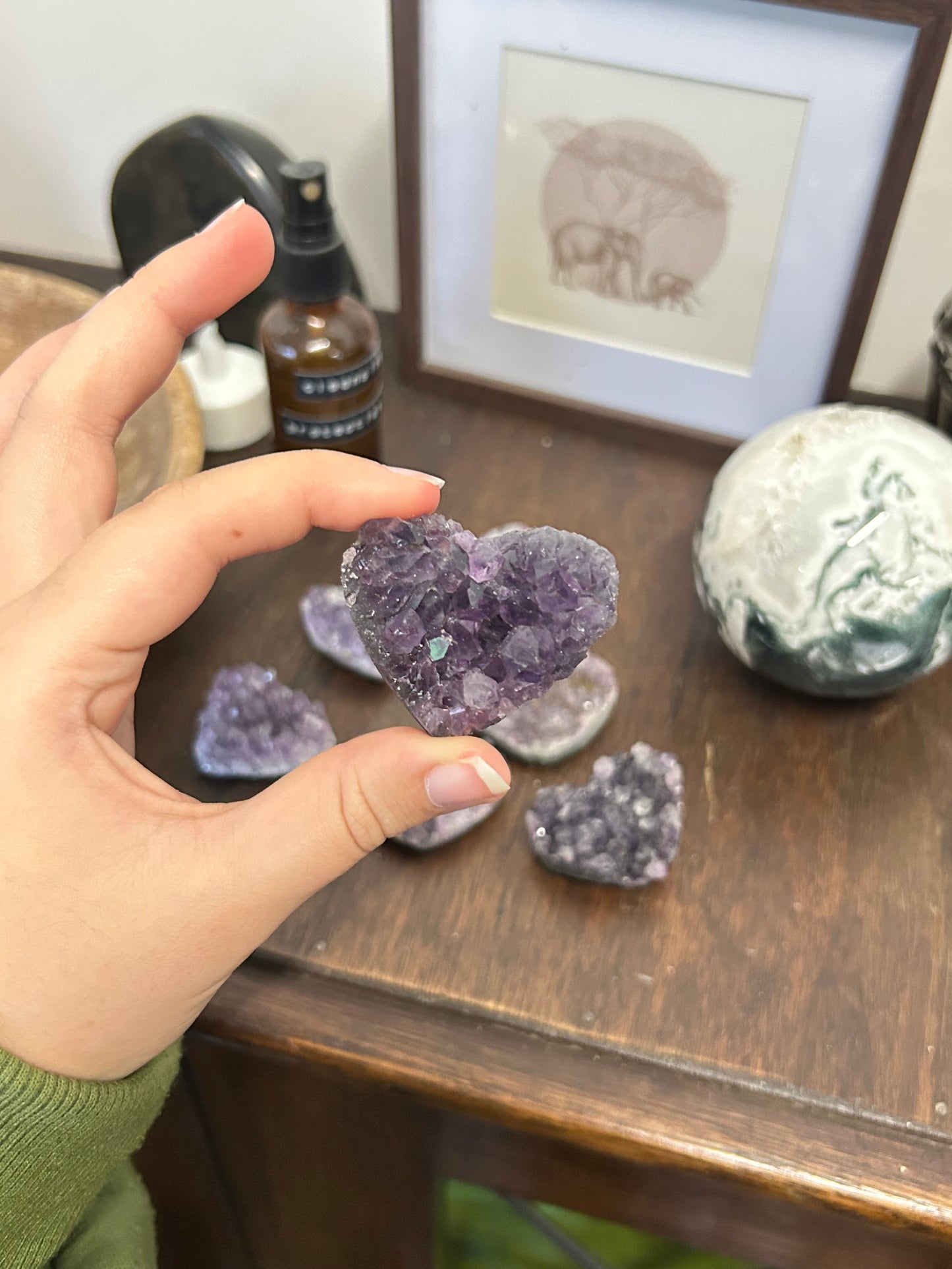 Amethyst Heart Cluster