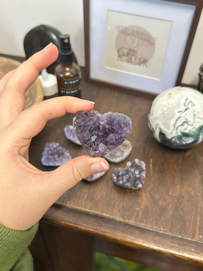 Amethyst Heart Cluster