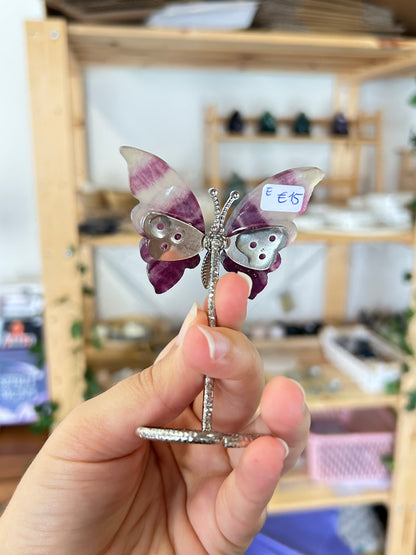 Fluorite Butterfly On Stand