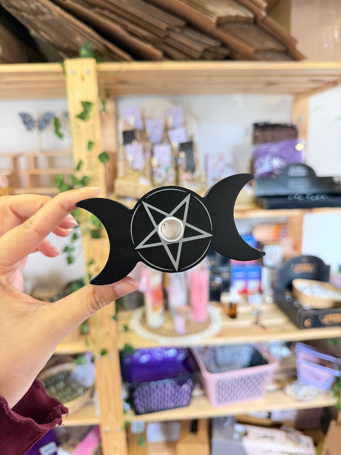 Triple Moon Candle Holder