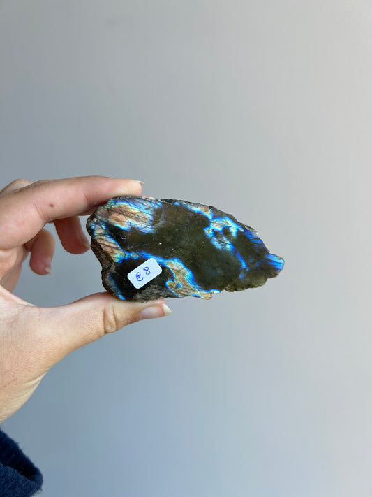 Labradorite Half-Polished Slice