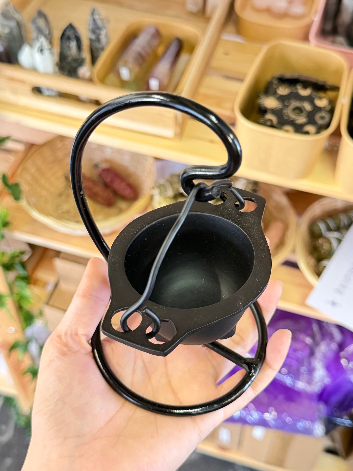 Cast Iron Hanging Cauldron