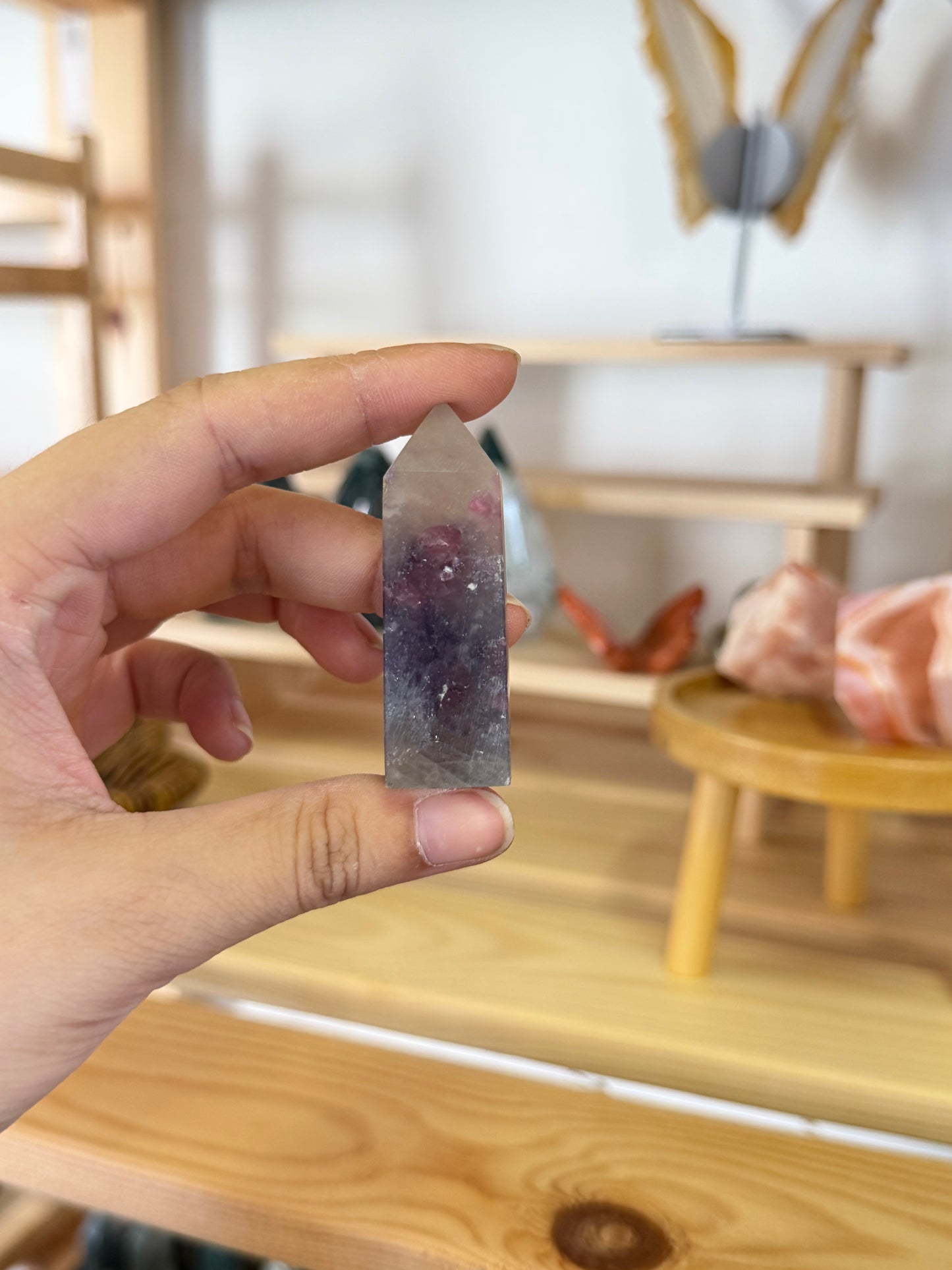 Lepidolite x Pink Tourmaline Tower D
