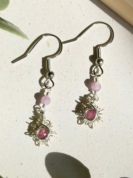 Sun Earrings Silver
