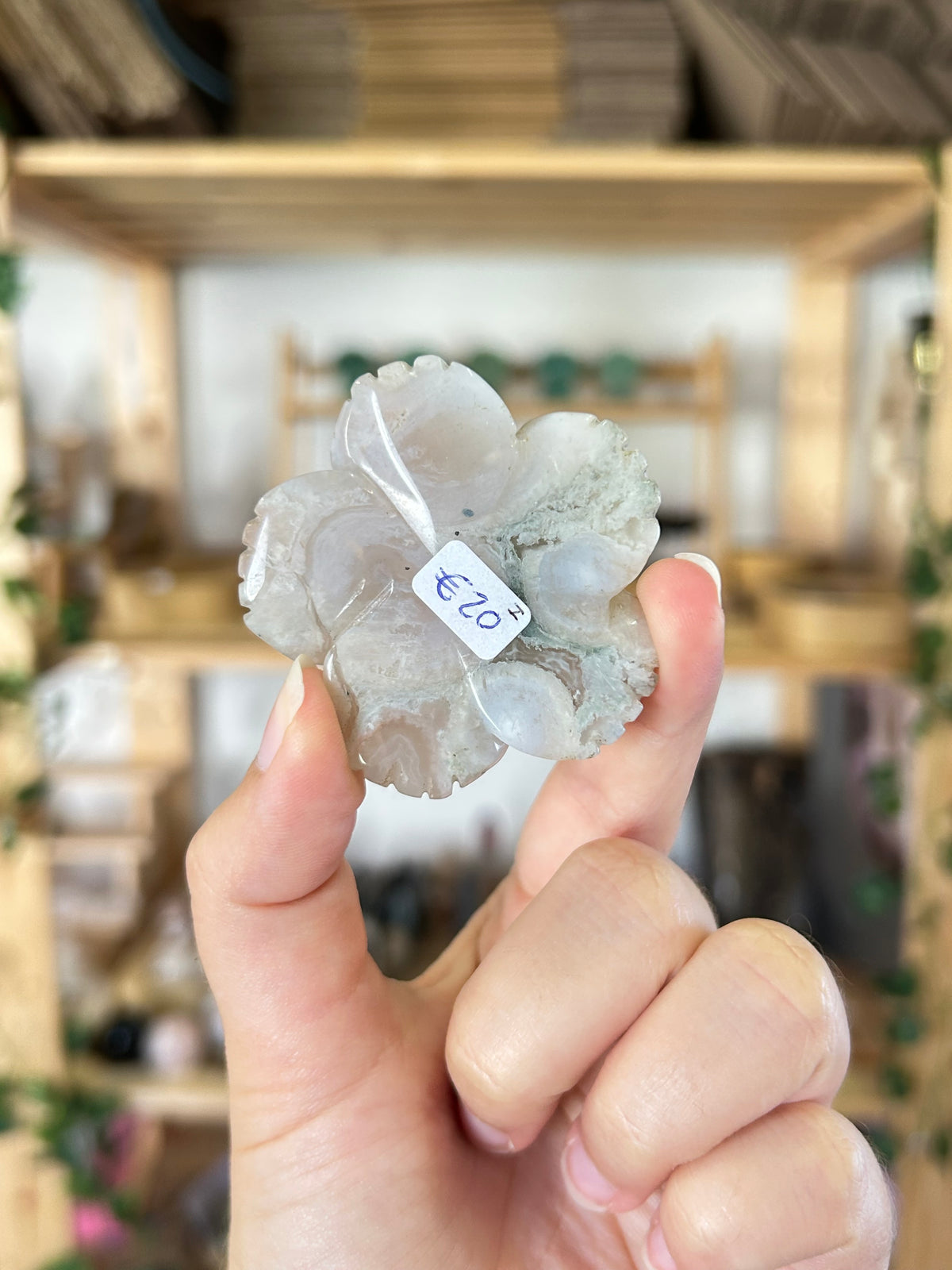 Flower Agate Flower Carving