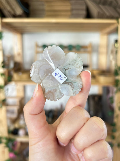Flower Agate Flower Carving