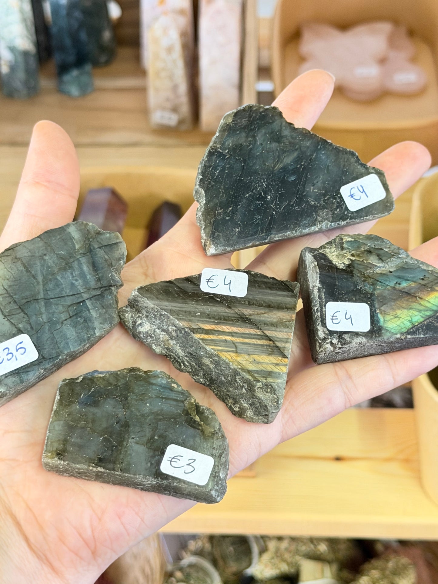 Labradorite Half-Polished Piece