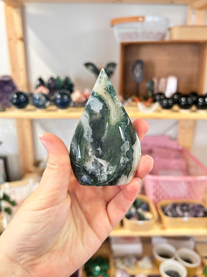 Moss Agate Flame - G