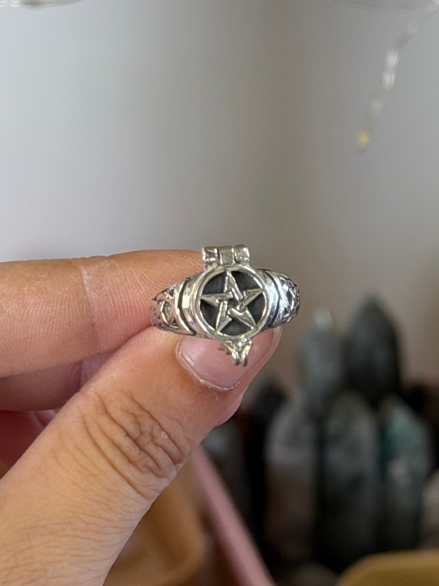 Pentacle Locket Ring