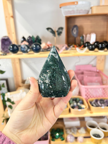 Moss Agate Flame - B