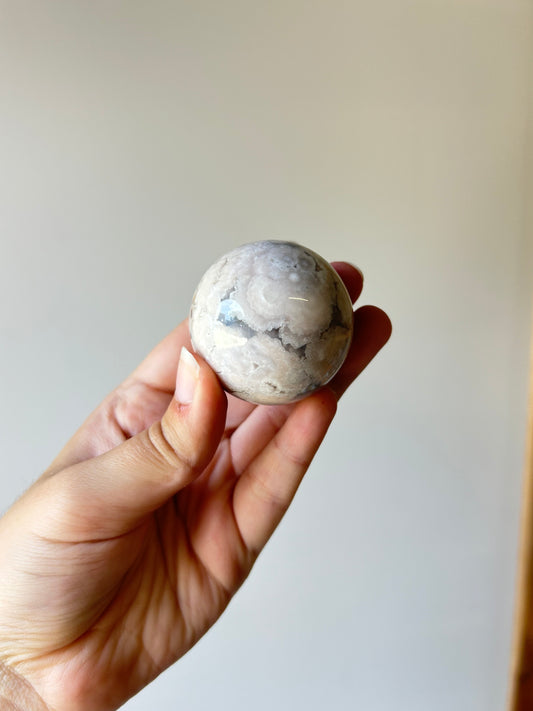 Flower Agate Sphere