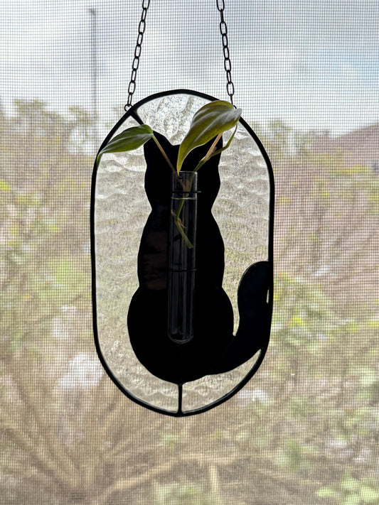 Black Cat Plant Propagation Stained Glass